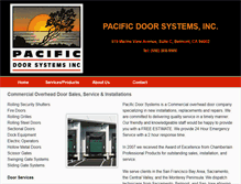 Tablet Screenshot of pacificdoorsystems.com